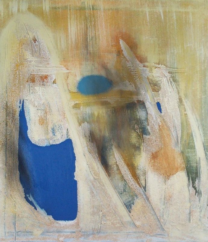 Alex Arnold - Blaue Sonne (2001). Acryl auf Leinwand.